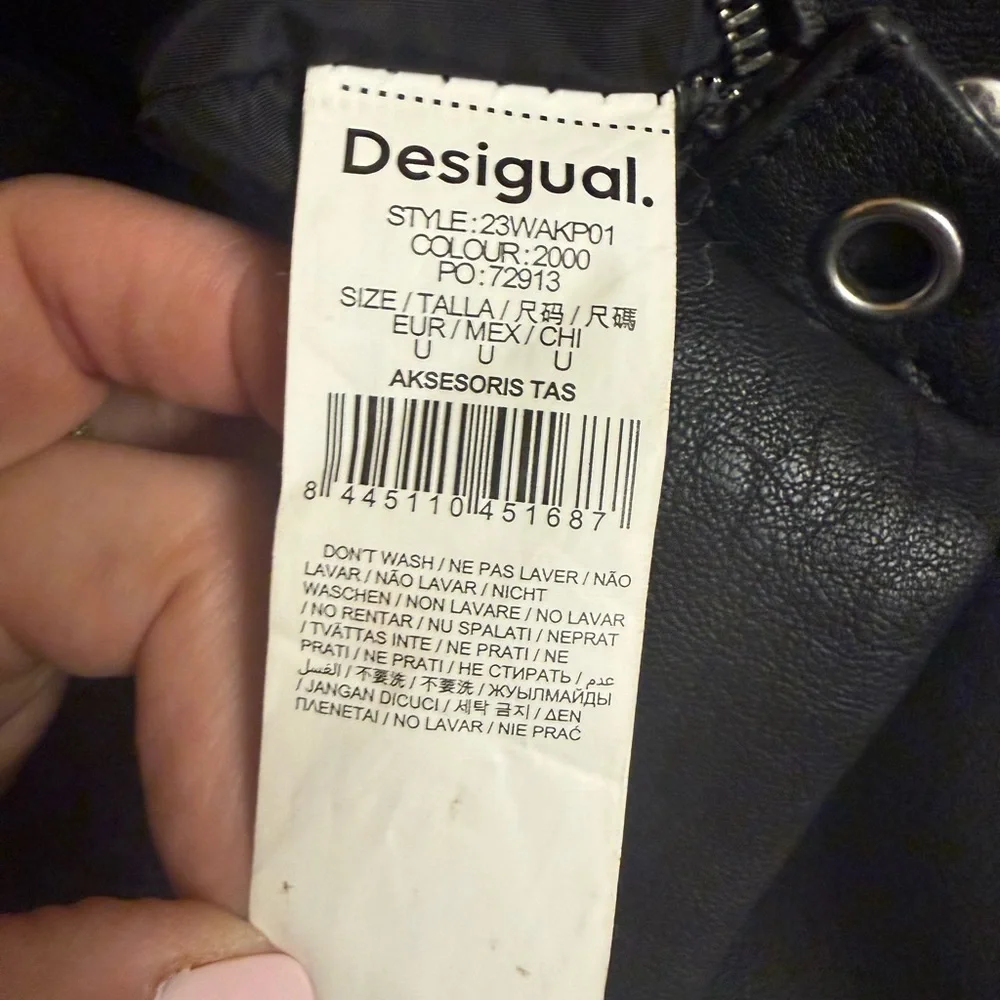 Desigual Embossed Black Backpack - Picture 11 of 14